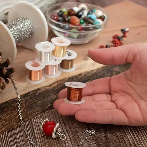 The Beadsmith Craft Wire Assortment 24 Gauge (213 in / 5.5 m) | Tarnish-Resistant Copper Wire for Jewelry Making thumbnail 2