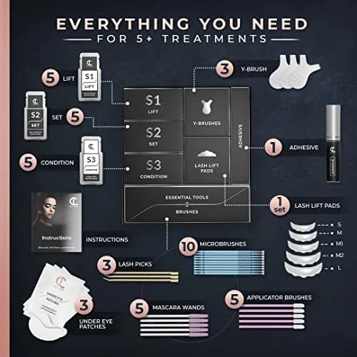 CICI Lash 2 in 1 Lash Lift & Brow Lamination Kit | Professional Salon Results Lasting 6-8 Weeks | 47 Piece Set thumbnail 2