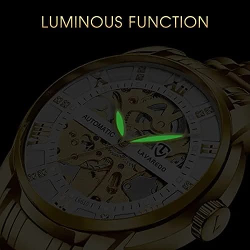 A ALPS Automatic Mechanical Watch for Men | 41mm Stainless Steel Case, 20mm Band, 30M Water Resistant thumbnail 5