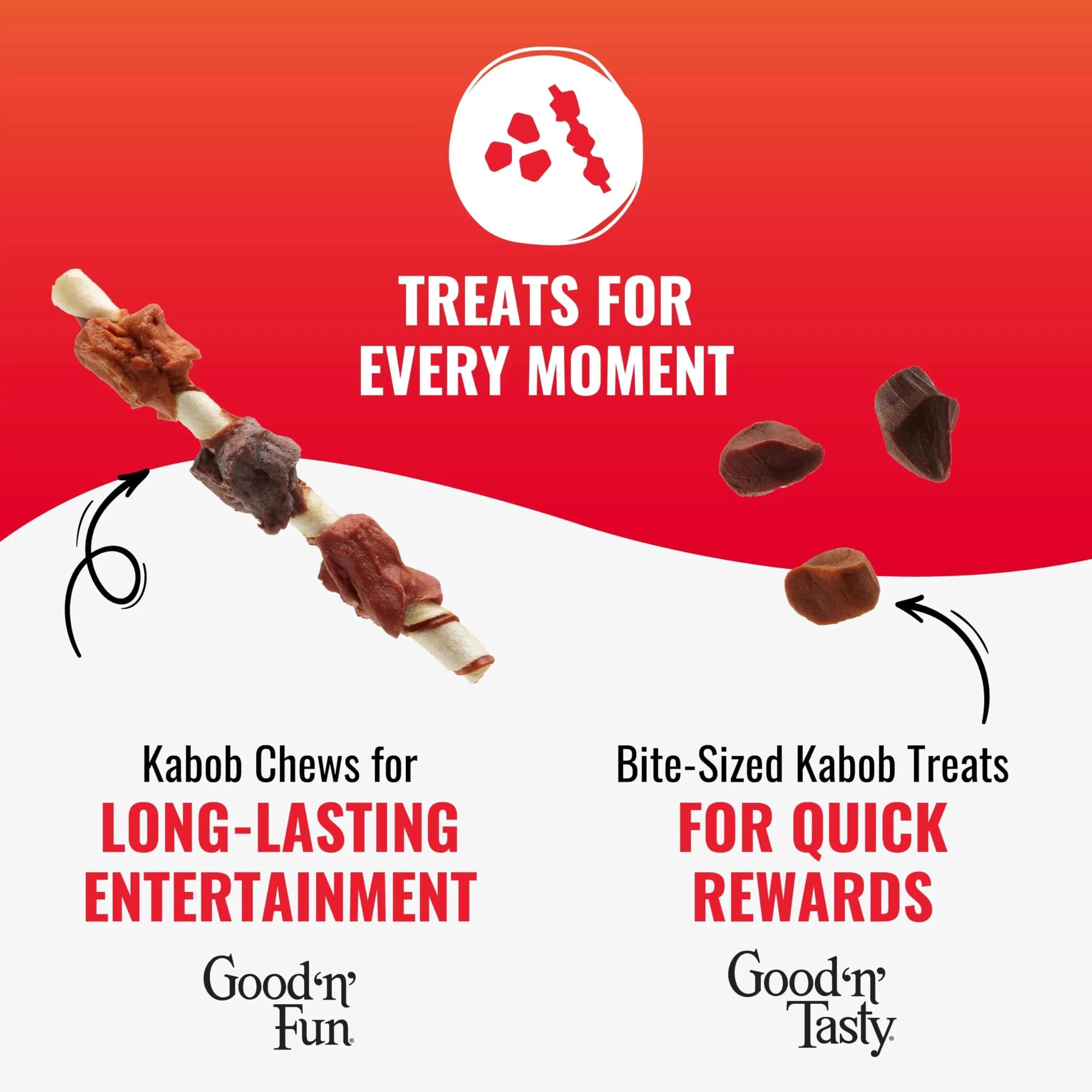 Good ‘N’ Tasty Kabob Bites Soft & Chewy Dog Treat, 4 oz (12 Pack) | Premium Chicken & Variety Flavors thumbnail 9