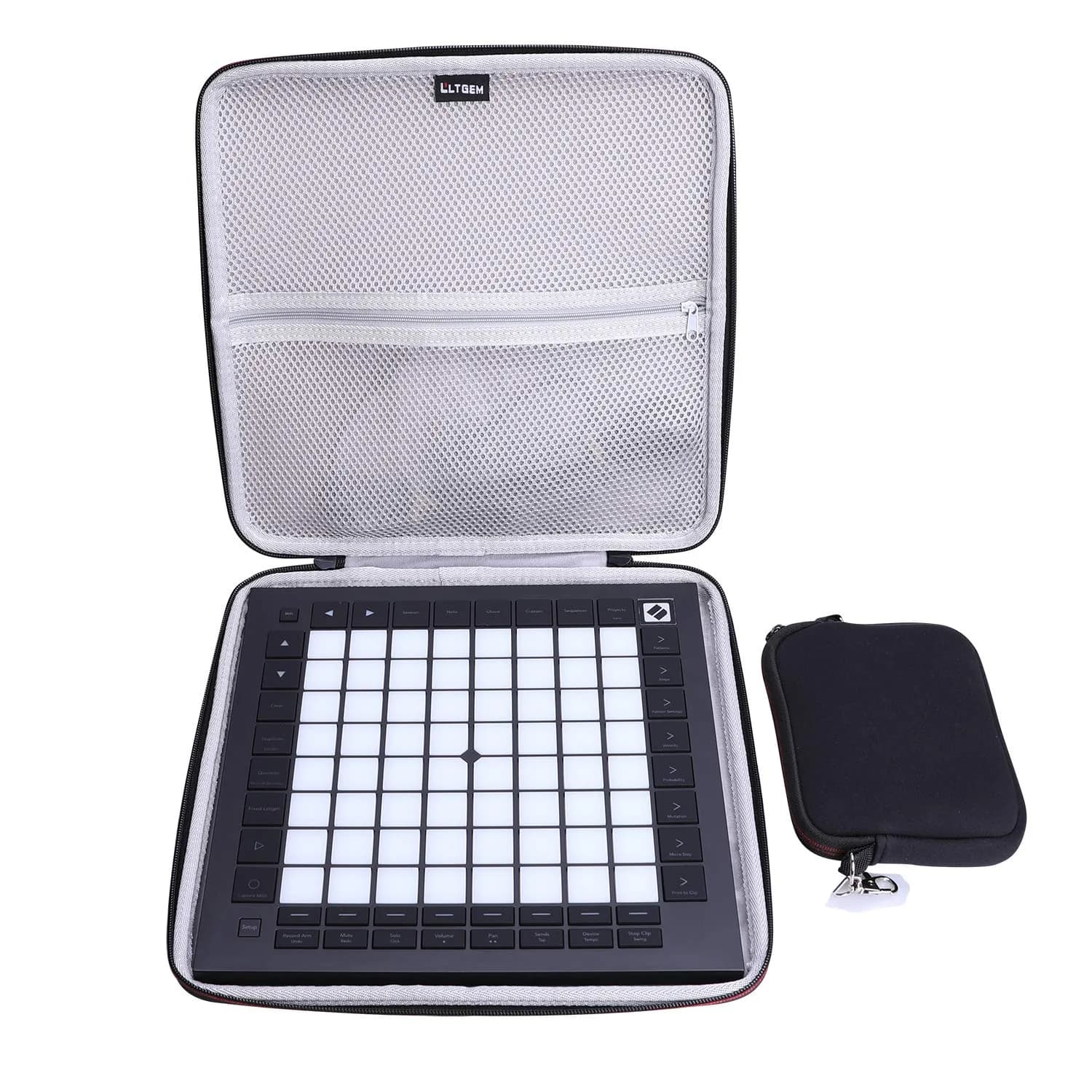 L LTGEM Hard Travel Case for Novation Launchpad Mini MK3 MIDI USB Grid Controller, 8" L x 8" W x 1.8" H | Protects from Impacts and Splashes — Launchpad Pro (MK3) Case
