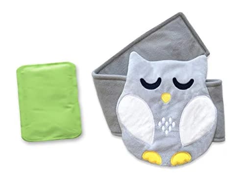 bebon Belly Hugger Baby Colic, Gas and Upset Stomach Relief Heated Tummy Wrap with Reusable Gel Pack for Newborns and Infants (Grey-white) thumbnail 1