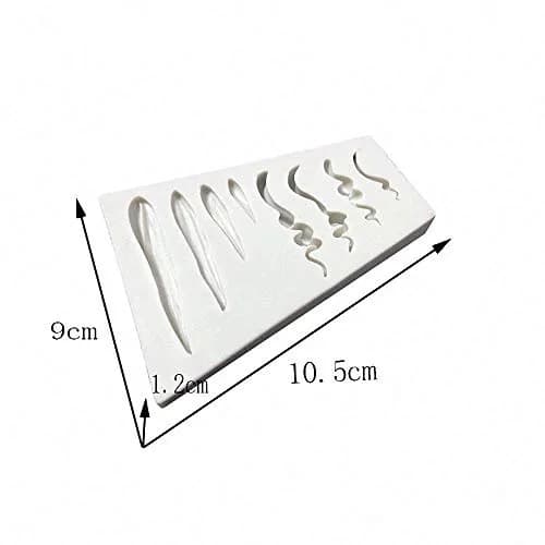 Fewo Girl Doll Hair Silicone Clay Mold Woman Hair Fondant Mould 8.5cm x 13.8cm | Food-Grade Silicone Craft Tool thumbnail 2