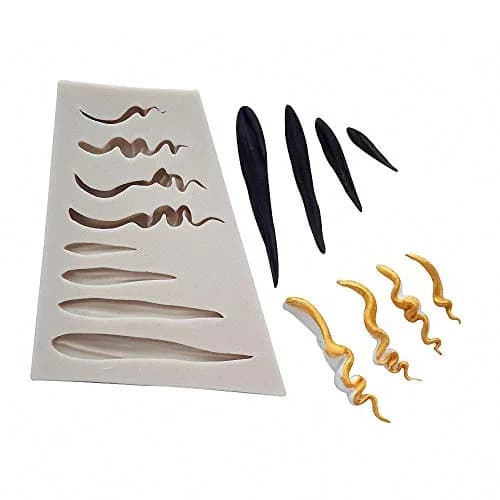 Fewo Girl Doll Hair Silicone Clay Mold Woman Hair Fondant Mould 8.5cm x 13.8cm | Food-Grade Silicone Craft Tool thumbnail 3