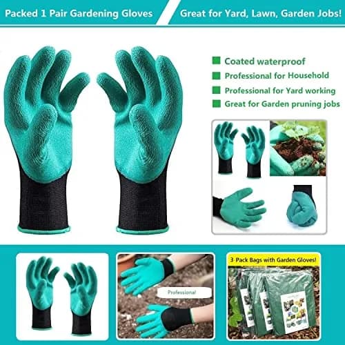 Tespher Lawn Garden Waste Bags 137 Gallon | Heavy Duty Reusable Yard Debris Containers (D34,H34 in) with Gardening Gloves thumbnail 9