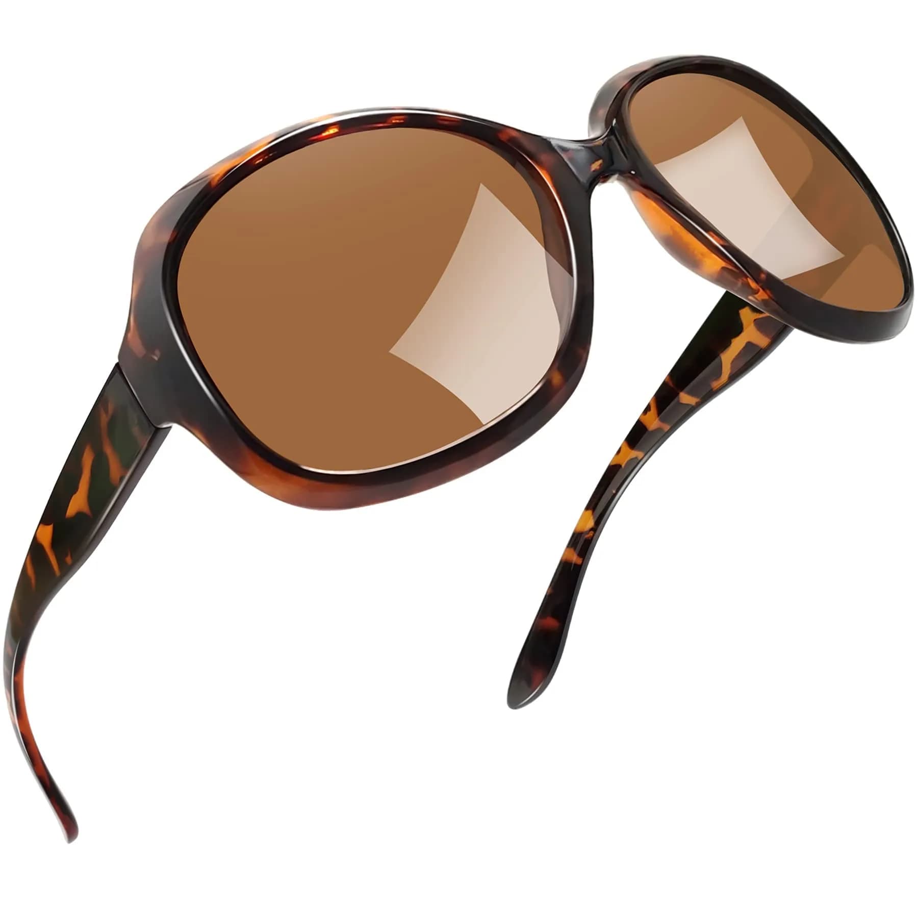 Joopin Oversized Butterfly Sunglasses - Tortoise/Brown Frame with Brown Polarized Lenses