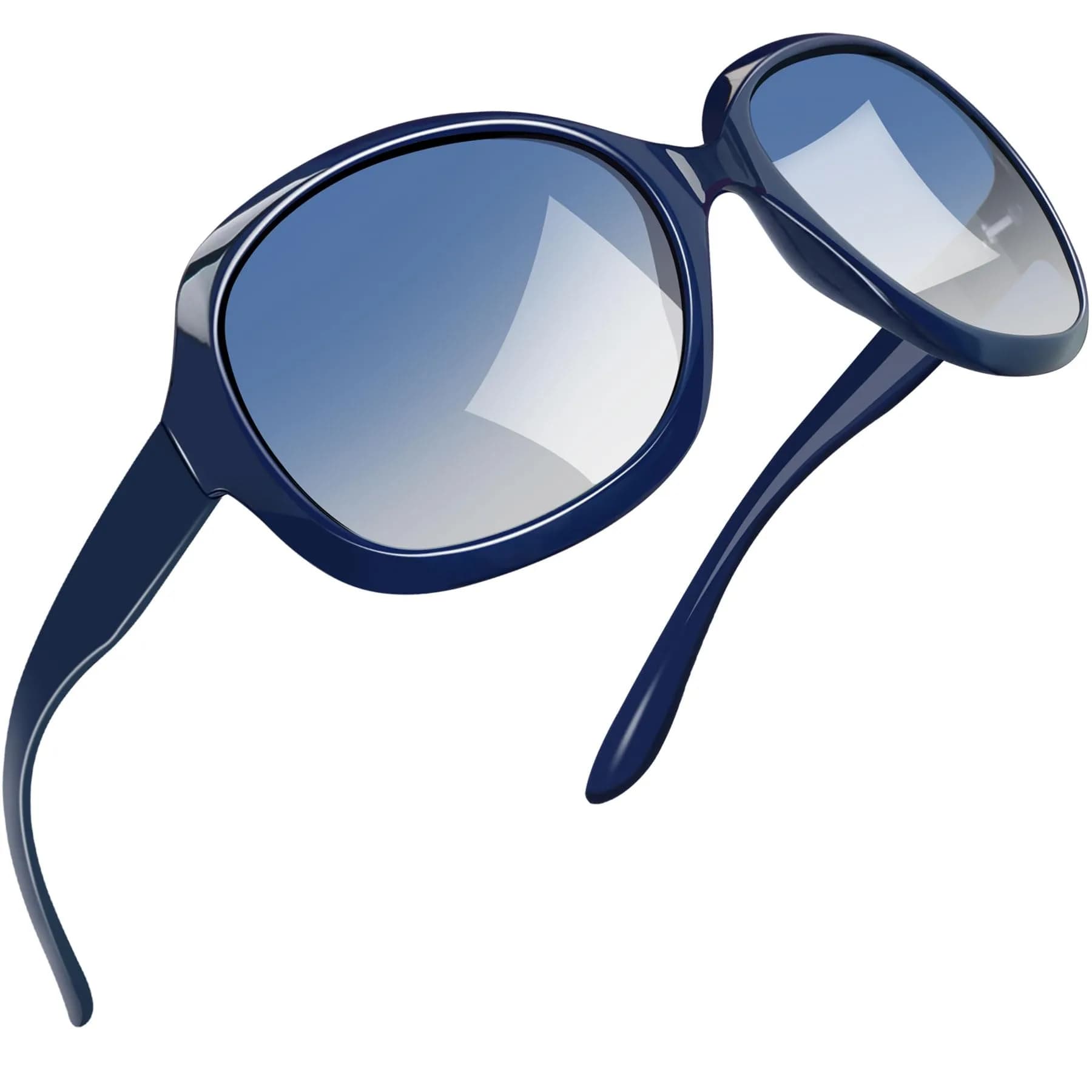 Joopin B10-Navy Blue/Blue Gradient Oversized Butterfly Sunglasses for Women | Polarized UV400