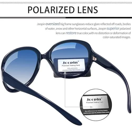 Joopin B10-Navy Blue/Blue Gradient Oversized Butterfly Sunglasses for Women | Polarized UV400 thumbnail 4