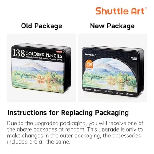 Shuttle Art 138 Colored Pencils Set with Sketch Pad & Book | Vibrant, Break-Resistant, Perfect for Artists & Kids thumbnail 9