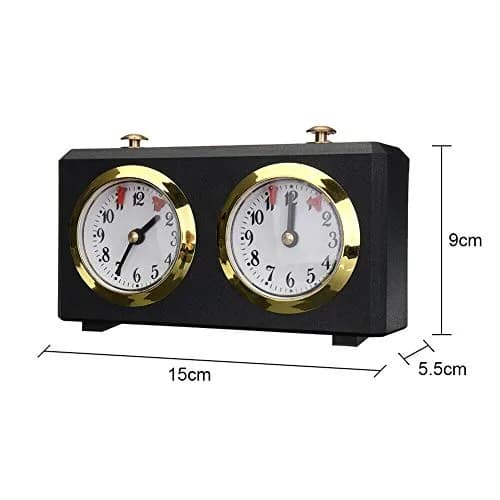 Hongwen Chess Clock Mechanical Analog Timer 15x5.5x9cm | Accurate, Portable & Durable thumbnail 7