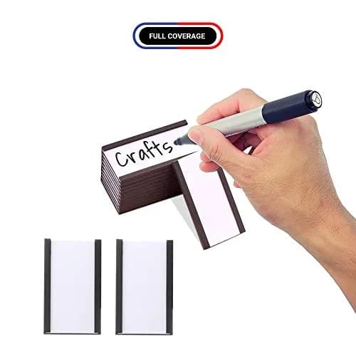 Flexible Magnets Magnetic Shelf Label Data Card Holders 1" x 2" | Reusable Labeling Solution for Shelves thumbnail 4