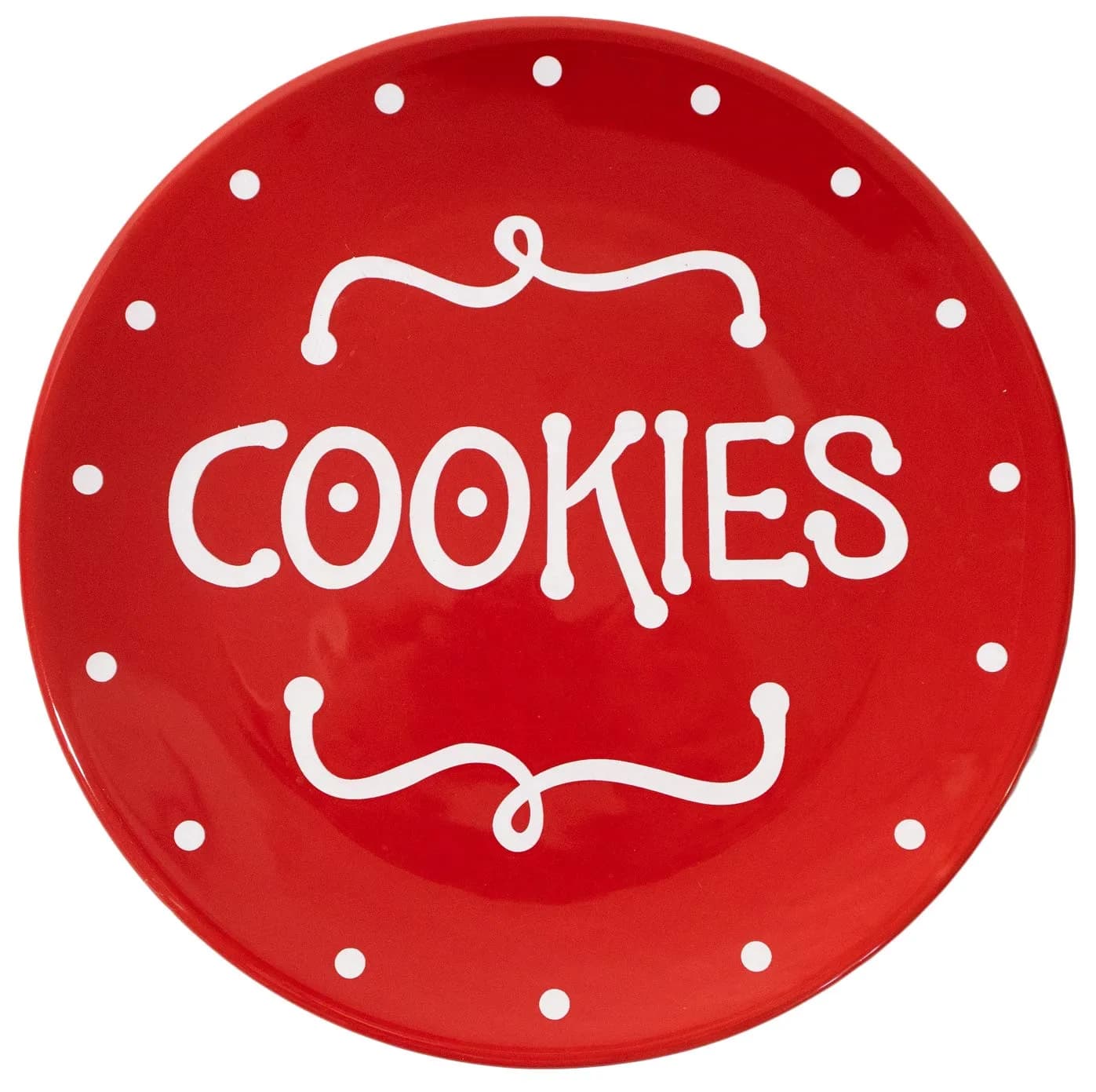 Stephanie Imports "Cookies" Christmas Themed 8" Ceramic Accent Plate | Festive Holiday Decor - main product image