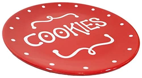 Stephanie Imports "Cookies" Christmas Themed 8" Ceramic Accent Plate | Festive Holiday Decor thumbnail 2