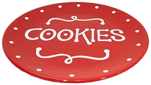 Stephanie Imports "Cookies" Christmas Themed 8" Ceramic Accent Plate | Festive Holiday Decor thumbnail 3