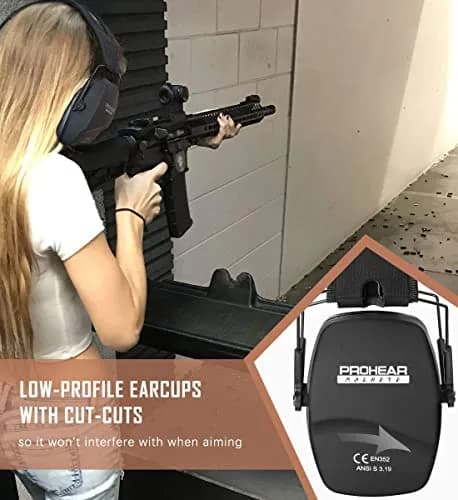 PROHEAR 016-GEP02 Shooting Earmuffs NRR 26dB Gel Cushions | 205g (0.46 lb) Passive Noise Reduction thumbnail 4