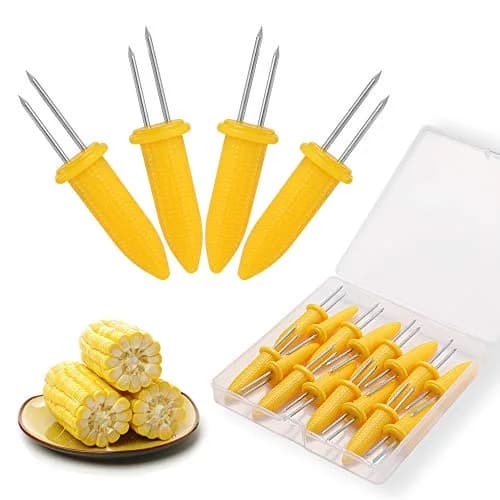 DySaLic Corn Holders Set, 20PCS Stainless Steel Corn Cob Holders | Safe & Mess-Free Eating thumbnail 1