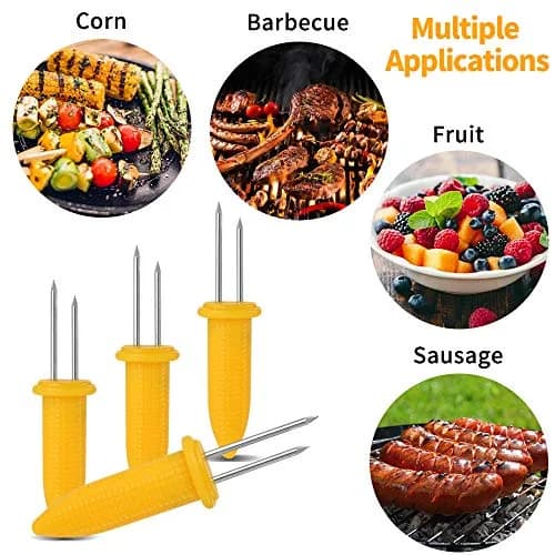 DySaLic Corn Holders Set, 20PCS Stainless Steel Corn Cob Holders | Safe & Mess-Free Eating thumbnail 4