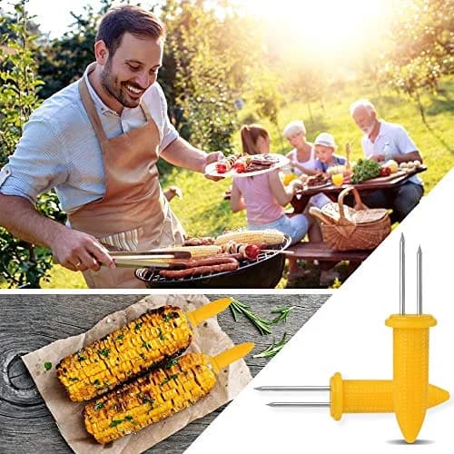 DySaLic Corn Holders Set, 20PCS Stainless Steel Corn Cob Holders | Safe & Mess-Free Eating thumbnail 7