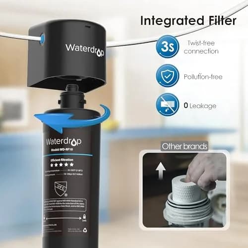 Waterdrop 10UB-B Under Sink Water Filter System with Black Faucet, 11000 Gallons (41635 Liters) | NSF/ANSI Certified for Lead & Chlorine Reduction thumbnail 6