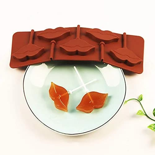 MoldFun 2Pcs Red Lips Lollipop Molds with 20Pcs Sticks | Food Grade Silicone Candy Molds thumbnail 5