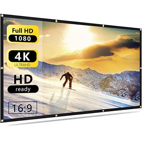 Jscreen 60 inch Projector Screen 16:9 HD Foldable Anti-Crease Portable Projection Movies Screen for Home Theater Outdoor Indoor Support Double Sided Projection thumbnail 1