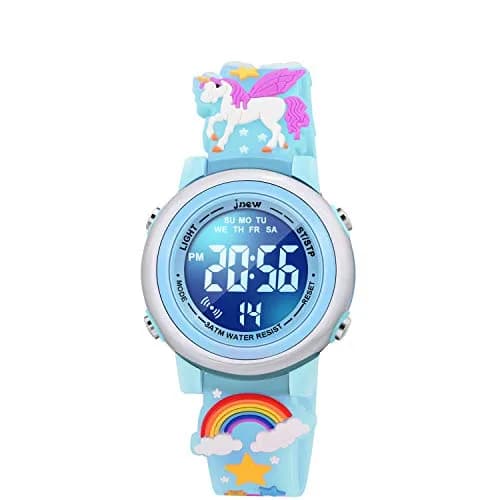 VAPCUFF Unicorn Watch for Girls 3-12 Years, Blue Silicone Strap | Digital LED Light-Up Toy Watch thumbnail 1