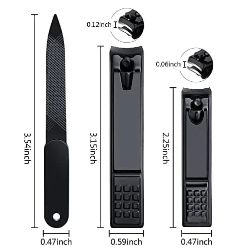 Adulahi Nail Clippers Set 3PCS | Stainless Steel, Curved Blades, Leather Case thumbnail 6