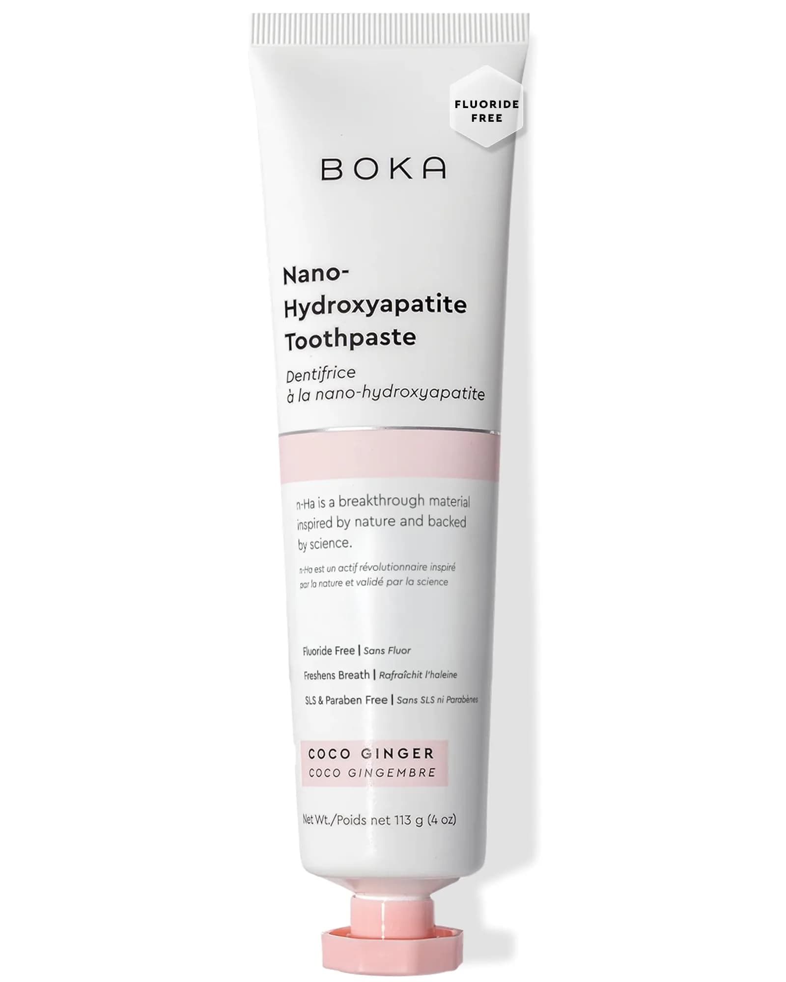 Boka Coco Ginger Toothpaste - Fluoride Free Nano Hydroxyapatite Toothpaste 118ml (4 Oz) | Enamel Care for Sensitive Teeth - main product image
