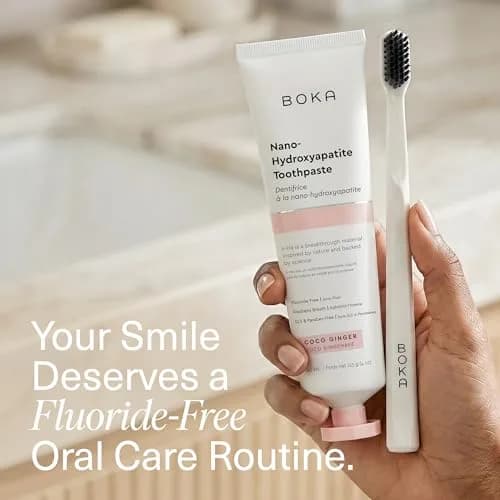 Boka Coco Ginger Toothpaste - Fluoride Free Nano Hydroxyapatite Toothpaste 118ml (4 Oz) | Enamel Care for Sensitive Teeth thumbnail 3