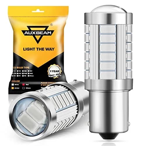Auxbeam 1156 Brake Bulbs Red | Ultra Bright 4000LM, 30,000H Long Life, Plug & Play thumbnail 1