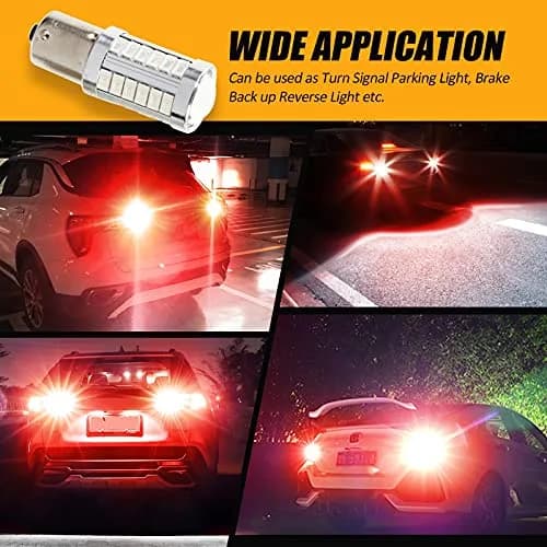 Auxbeam 1156 Brake Bulbs Red | Ultra Bright 4000LM, 30,000H Long Life, Plug & Play thumbnail 6