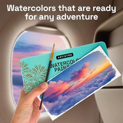 ARTISTRO Vivid Watercolor Paint Set with Palette & Brush Pens | High-Quality Artist Watercolors thumbnail 5