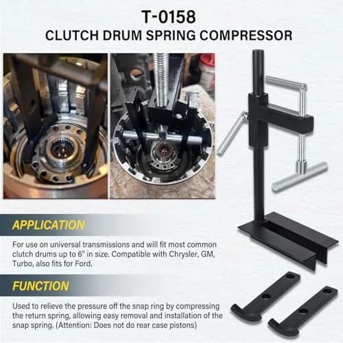 Bonbo T-0158 Universal Clutch Drum Spring Compressor Heavy Duty Steel | Adjustable Deep Drum Tool thumbnail 3