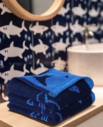 ORIGINAL KIDS Navy Blue Wash Cloth Set of 12 | 30cm x 30cm (12x12 Inch) 100% Cotton thumbnail 2