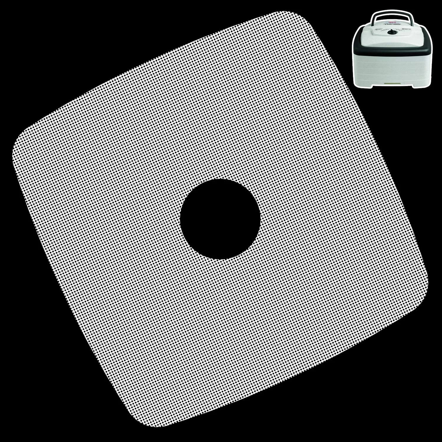 GUCUJI Pack of 5 Premium Non Stick Silicone Dehydrator Sheets for Nesco FD-80 & FD-80A | Food Grade Mesh - main product image