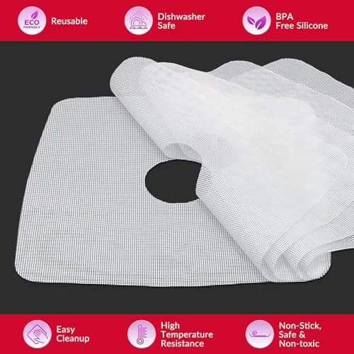 GUCUJI Pack of 5 Premium Non Stick Silicone Dehydrator Sheets for Nesco FD-80 & FD-80A | Food Grade Mesh thumbnail 2
