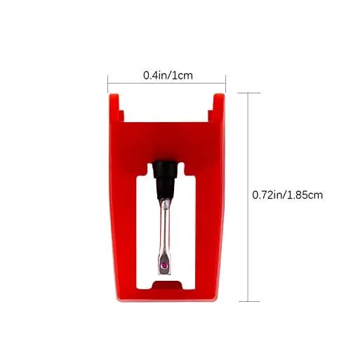 LUTER Record Player Needles Set of 6 | Vinyl Turntable Stylus Replacement Accessories (Red) thumbnail 2