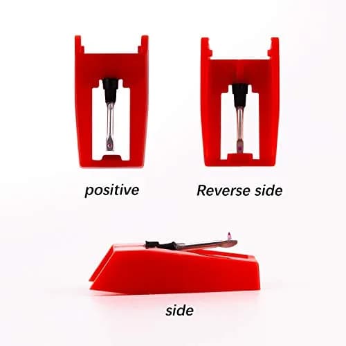 LUTER Record Player Needles Set of 6 | Vinyl Turntable Stylus Replacement Accessories (Red) thumbnail 4