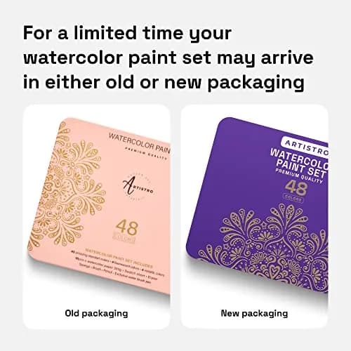 ARTISTRO Watercolor Paint Set with Palette & Brush Pens - 48 Colors | High-Quality Artist Watercolors for Adults & Kids thumbnail 2