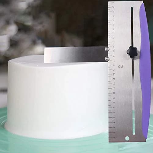 LVOERTUIG 12 Inch Adjustable Cake Scraper | Stainless Steel Cake Smoother with Scale, PP Handle thumbnail 9