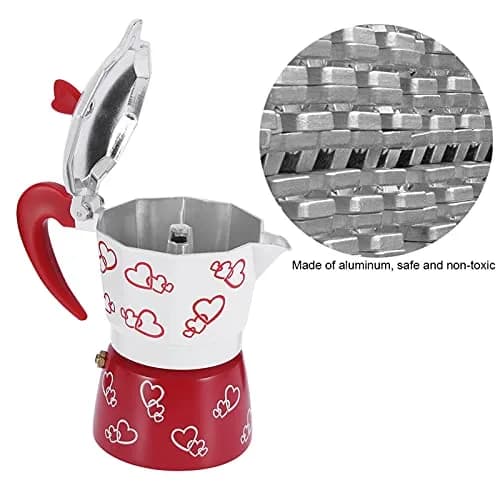 ASHATA Classic Italian Stovetop Espresso Maker, Aluminum Moka Pot for 6 Cups | Brews Rich Espresso, Latte, Mocha thumbnail 4