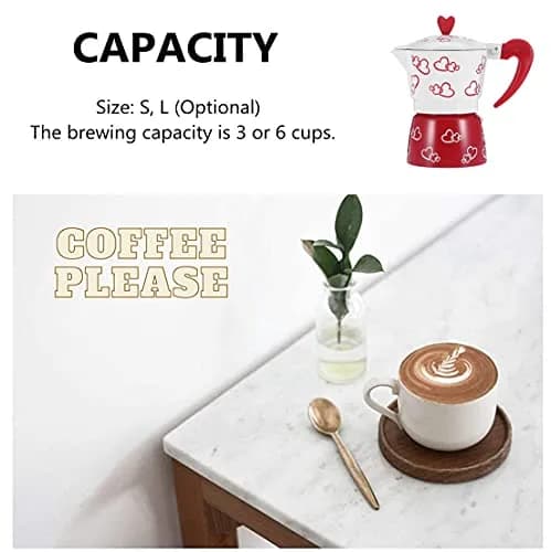 ASHATA Classic Italian Stovetop Espresso Maker, Aluminum Moka Pot for 6 Cups | Brews Rich Espresso, Latte, Mocha thumbnail 3