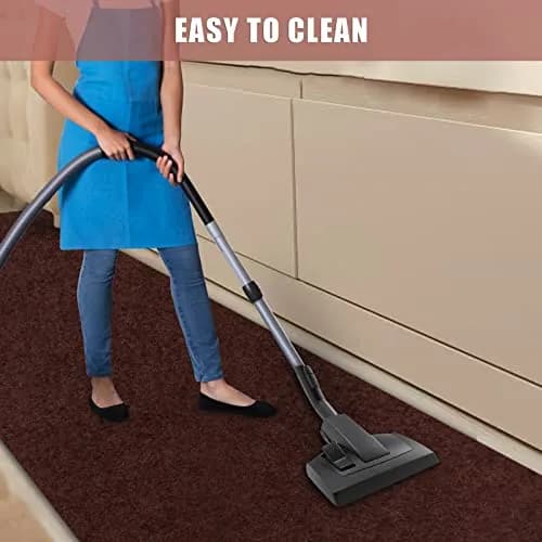 ZGR HOME&GARDEN Chocolate Brown Runner Rug 61cm (2 ft) x 183cm (6 ft) | Non-Slip Rubber Backing for Hallways & Kitchens thumbnail 5