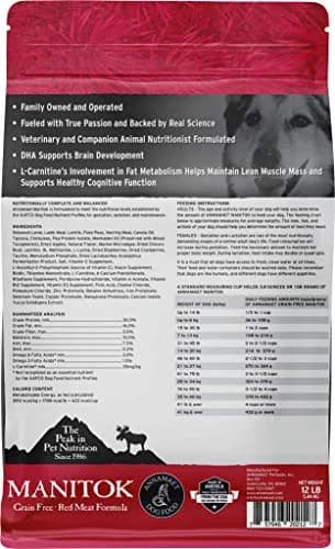 Annamaet Grain-Free Manitok Red Meat Formula Dry Dog Food, 12lb | Fresh Lamb, Potato-Free, Supports All Life Stages thumbnail 2