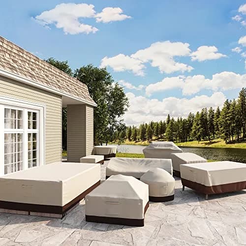 Tuyeho Heavy Duty 900D Outdoor Patio Furniture Set Cover 335cm x 213cm x 71cm | Waterproof & Windproof for All-Weather Protection thumbnail 8