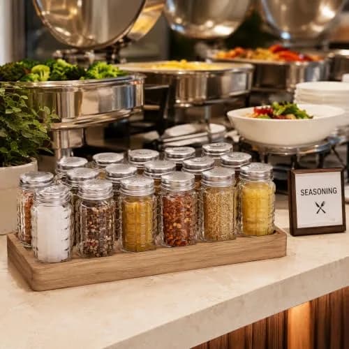 Jucoan Salt and Pepper Shakers Set, 16 Pack, Retro Glass with Metal Lids | Classic Kitchen Essential thumbnail 2
