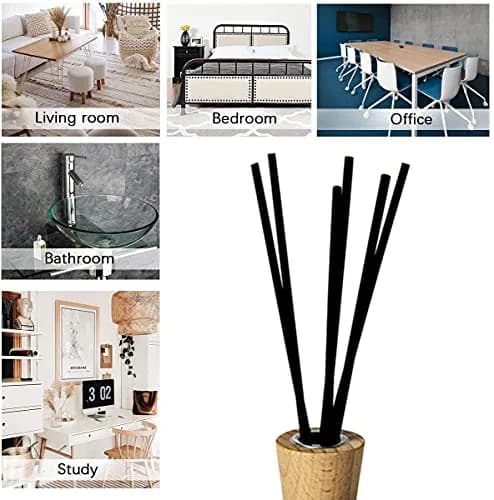 PLYXQ Black Fiber Reed Diffuser Sticks 18cm (7 Inch) - 100 Count | Natural Scent Diffusion thumbnail 4