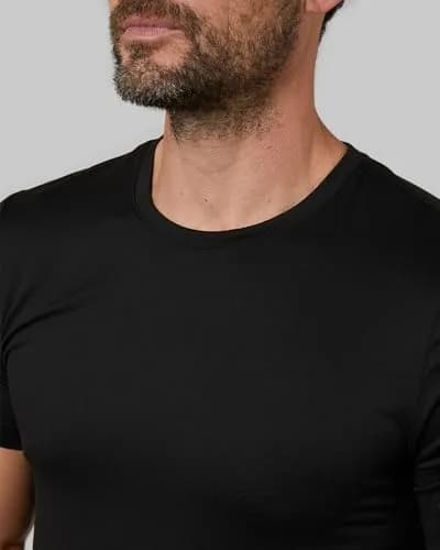 32 Degrees Men's 4 Pack Cool Classic Crewneck T-Shirt, Anti-Odor, Quick Drying, 4-Way Stretch, Black, X-Large | 4-Pack thumbnail 2