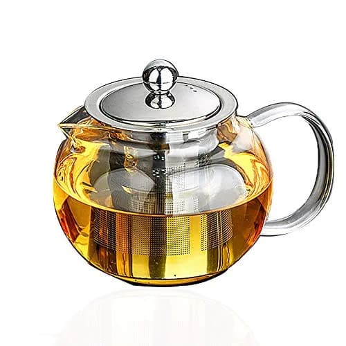 OUKEYI Thickened Borosilicate Glass Teapot with Stainless Steel Infuser, 950ml (32oz) | Stovetop Safe Loose Leaf Tea Brewer thumbnail 1