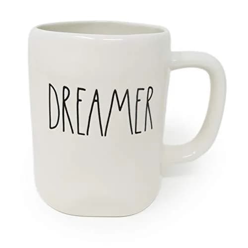 Rae Dunn by Magenta DREAMER Ceramic 16 Ounce Coffee Mug | Handcrafted Look with Unique Imperfections thumbnail 1